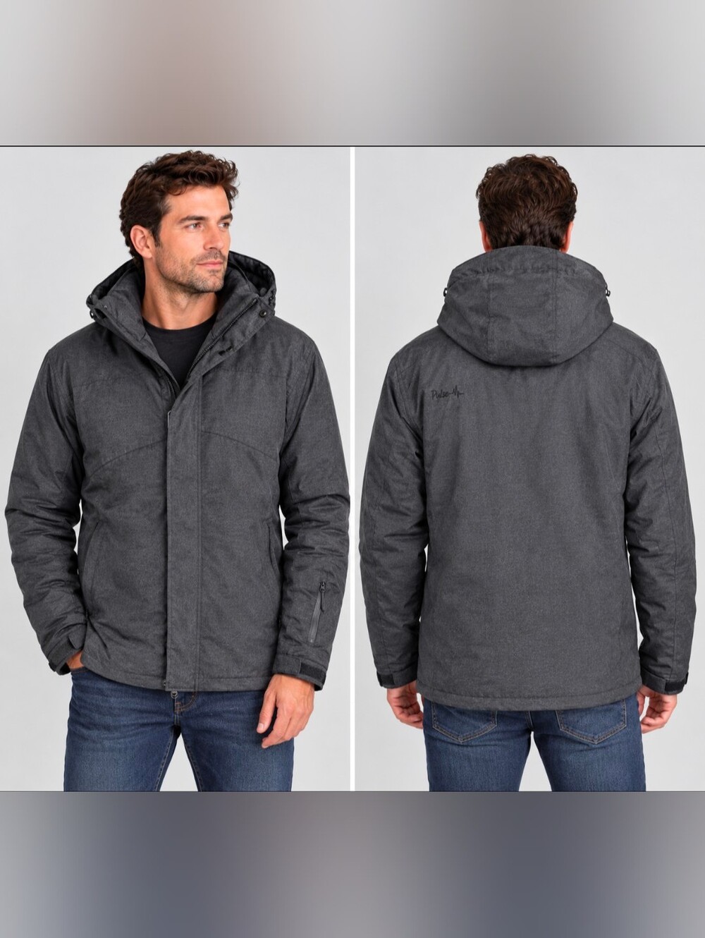 Pulse Men’s Large Charcoal Gray Hooded Jacket
Excellent condition Warm insulated